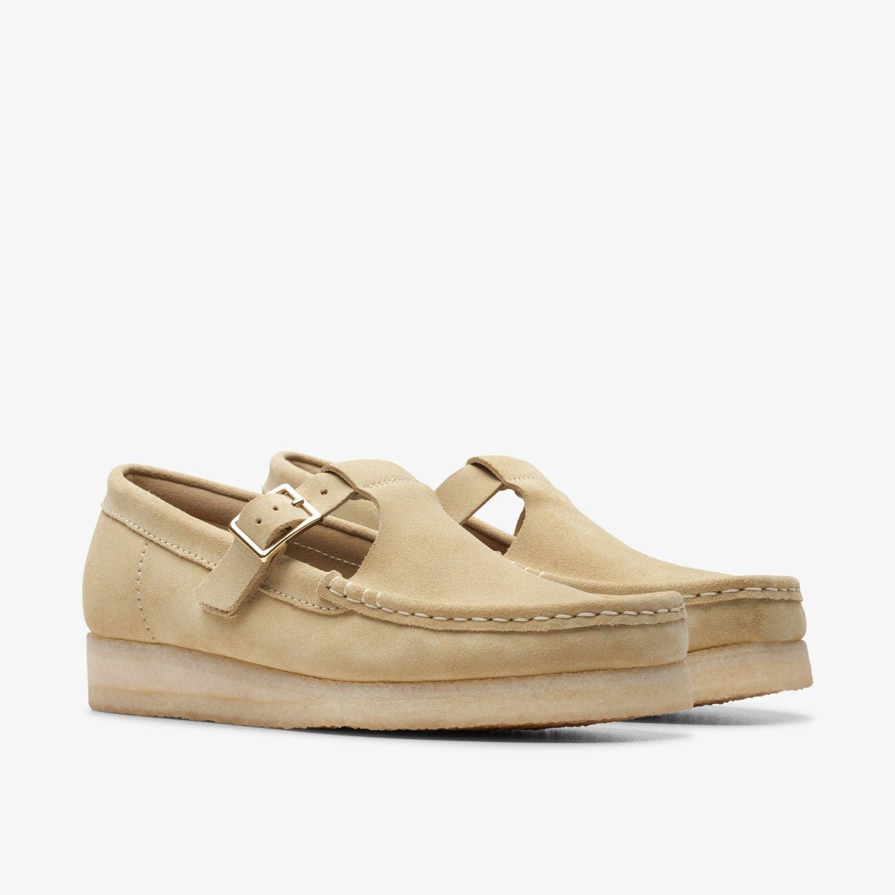 Women Wallabee T Bar Maple Suede