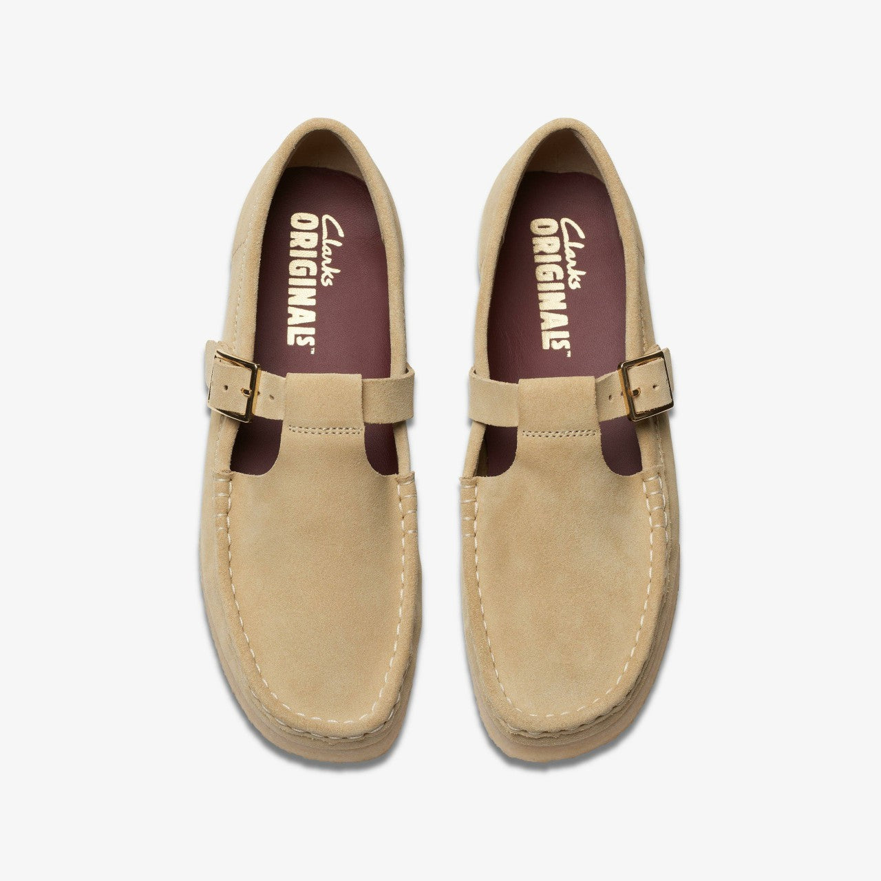 Women Wallabee T Bar Maple Suede