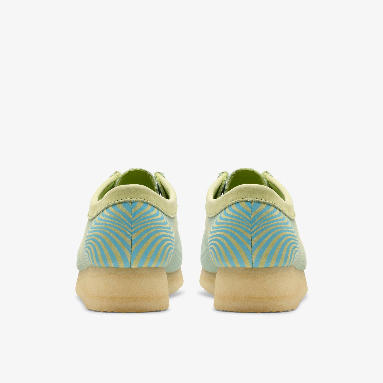 Women Wallabee Blue/Lime Print