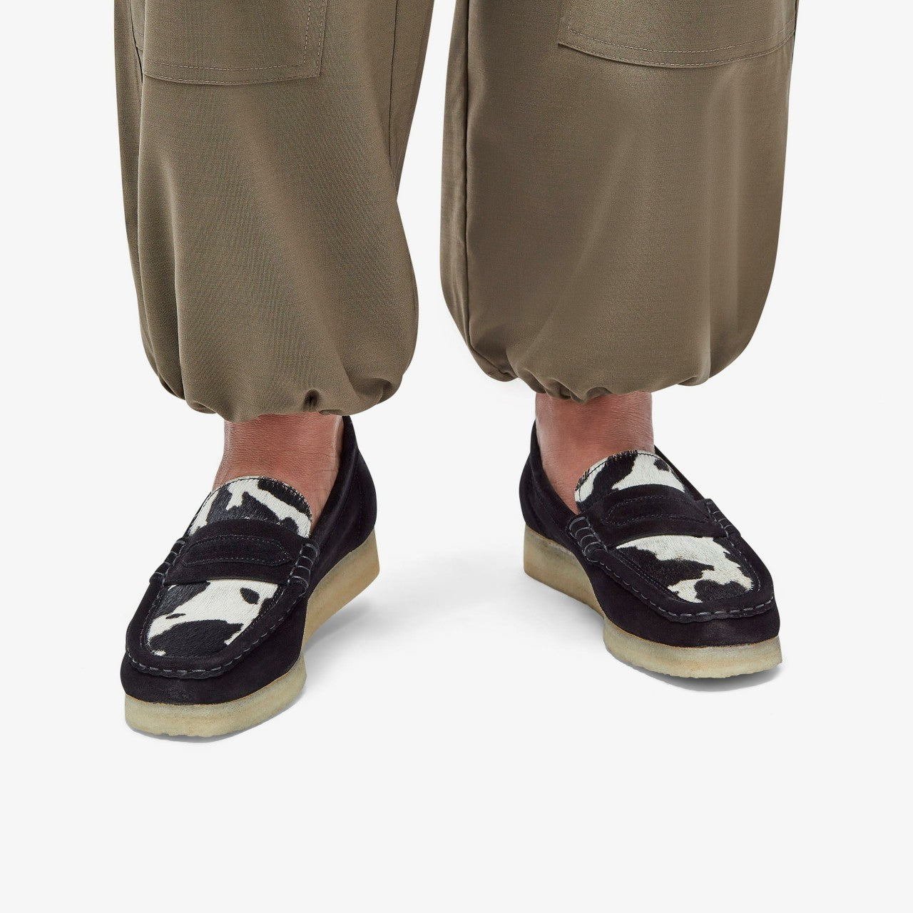 Women Wallabee Loafer Cow Print HairOn