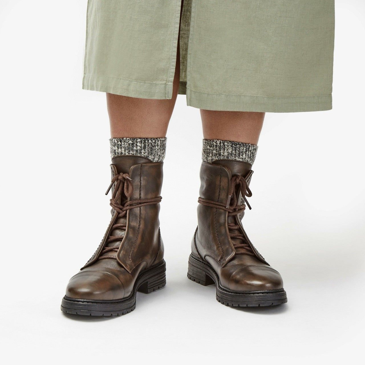 Women Rixley Lace Dark Brown Leather