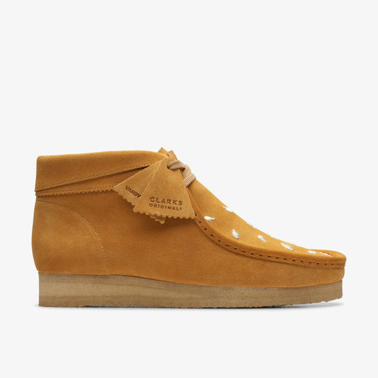 Men Wallabee Boot Tan Embroidery