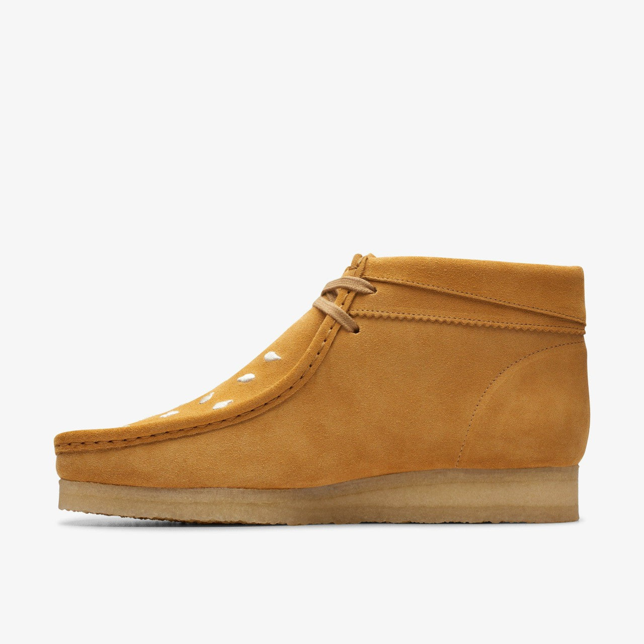 Men Wallabee Boot Tan Embroidery