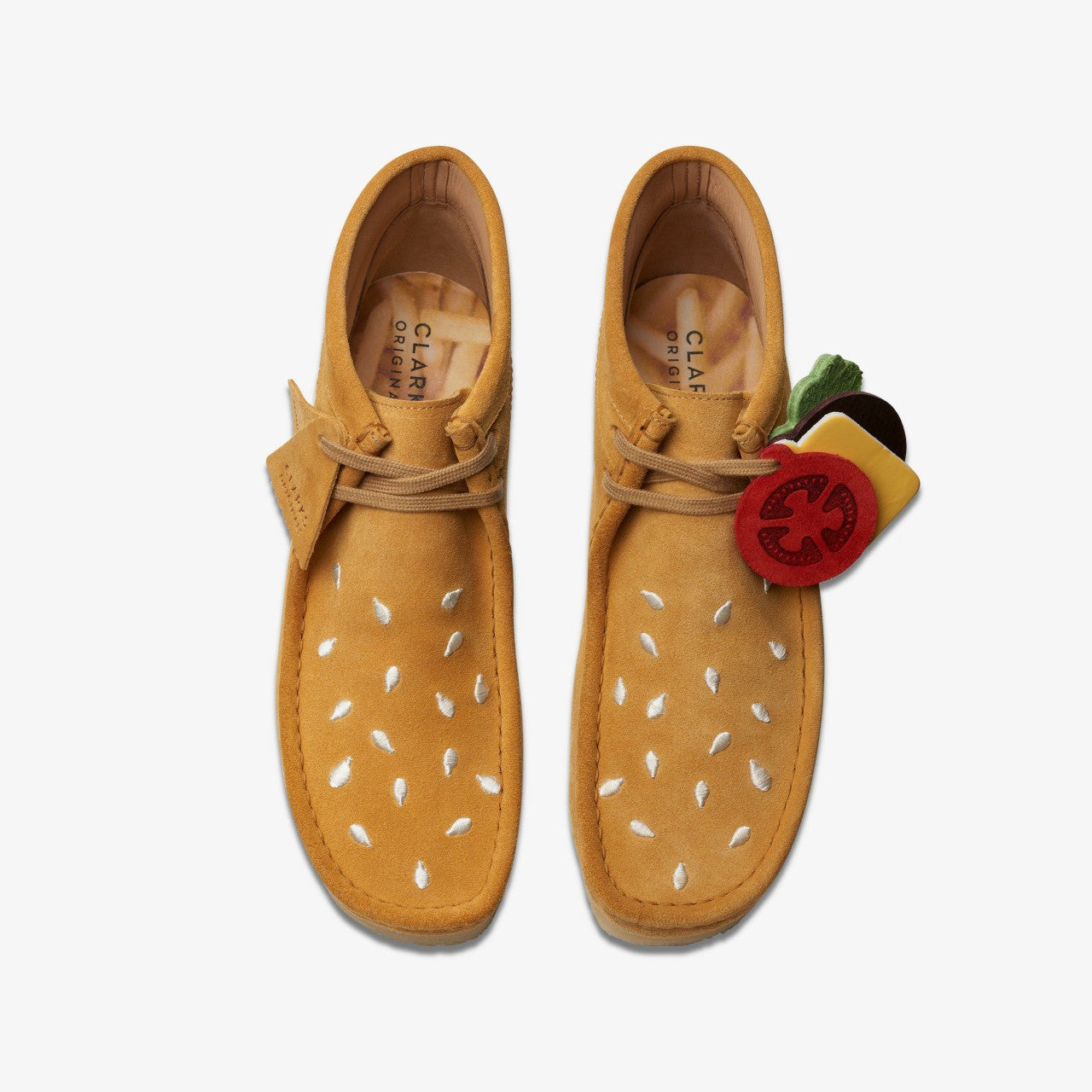 Men Wallabee Boot Tan Embroidery
