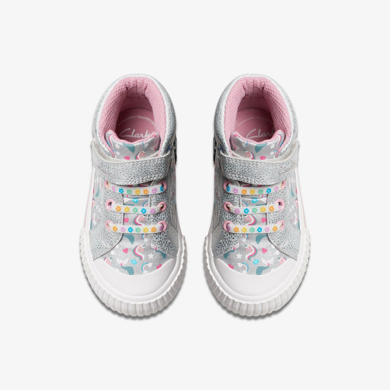 Kids Foxing Halo Hi Toddler Silver