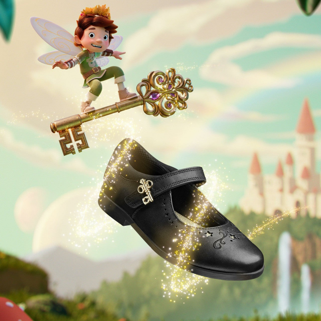 Kids Lock Magic Kid Black Leather