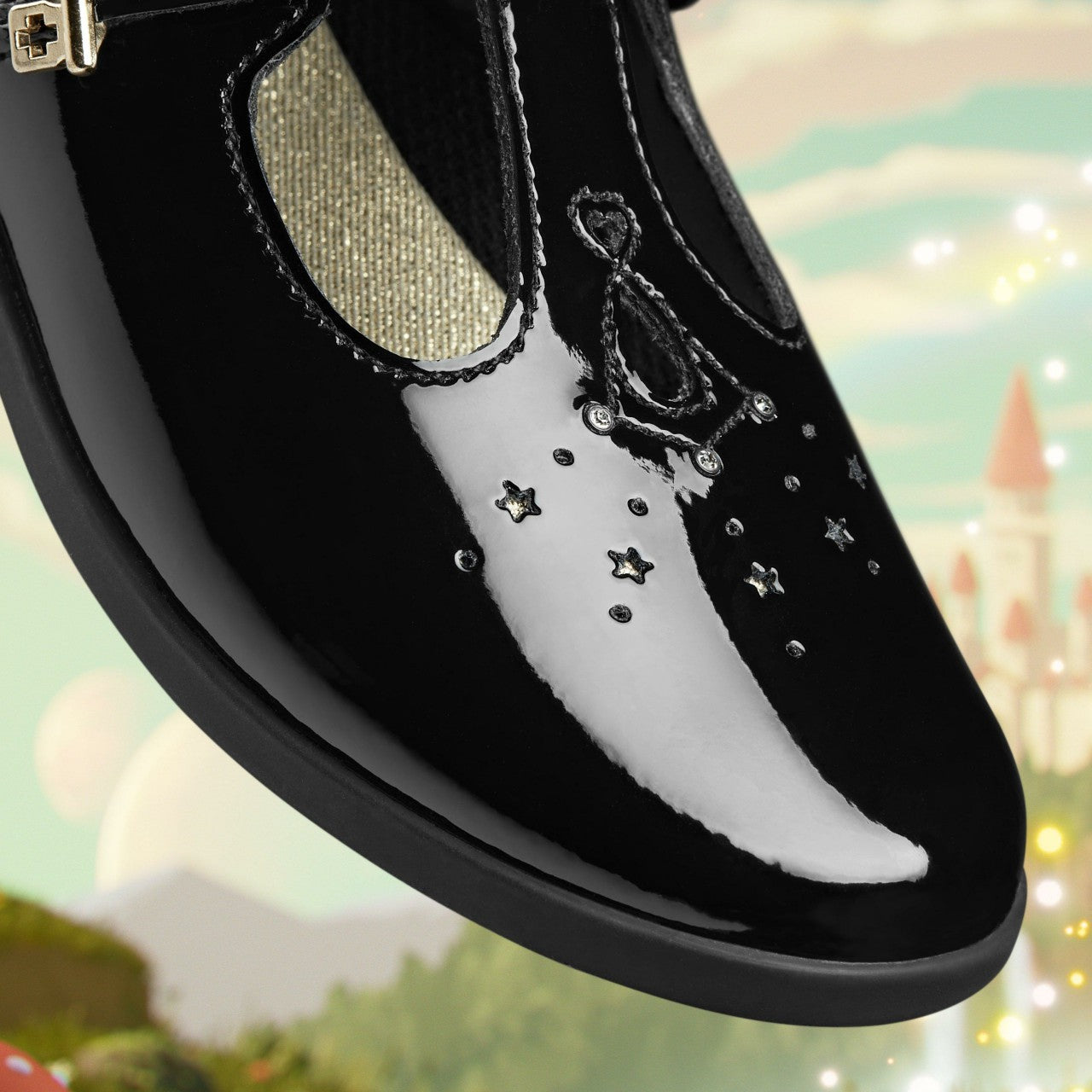 Kids Lock Shine Kid Black Patent