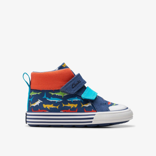 Kids Foxing Save Hi Toddler Navy Print