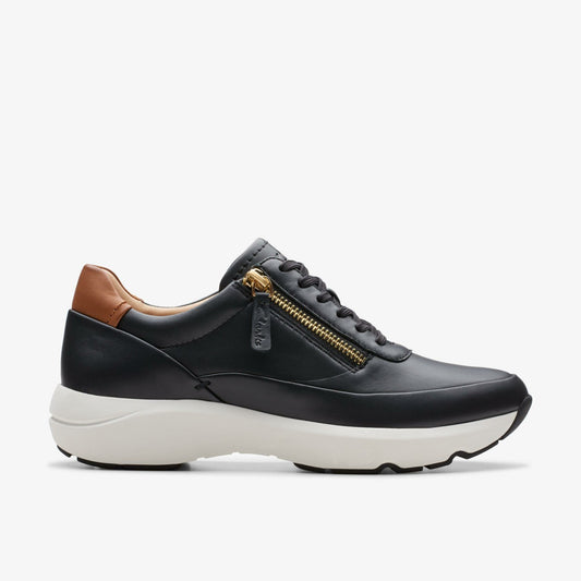 Women Tivoli Zip Black Leather