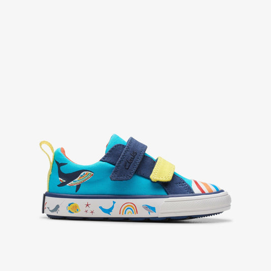 Kids Foxing Ocean Toddler Blue Multicolour