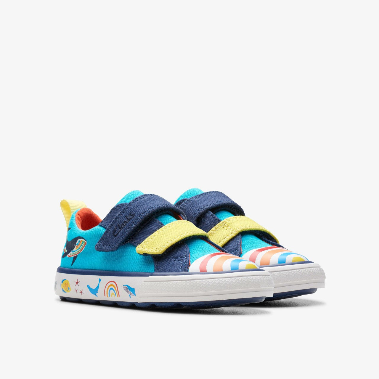 Kids Foxing Ocean Toddler Blue Multicolour