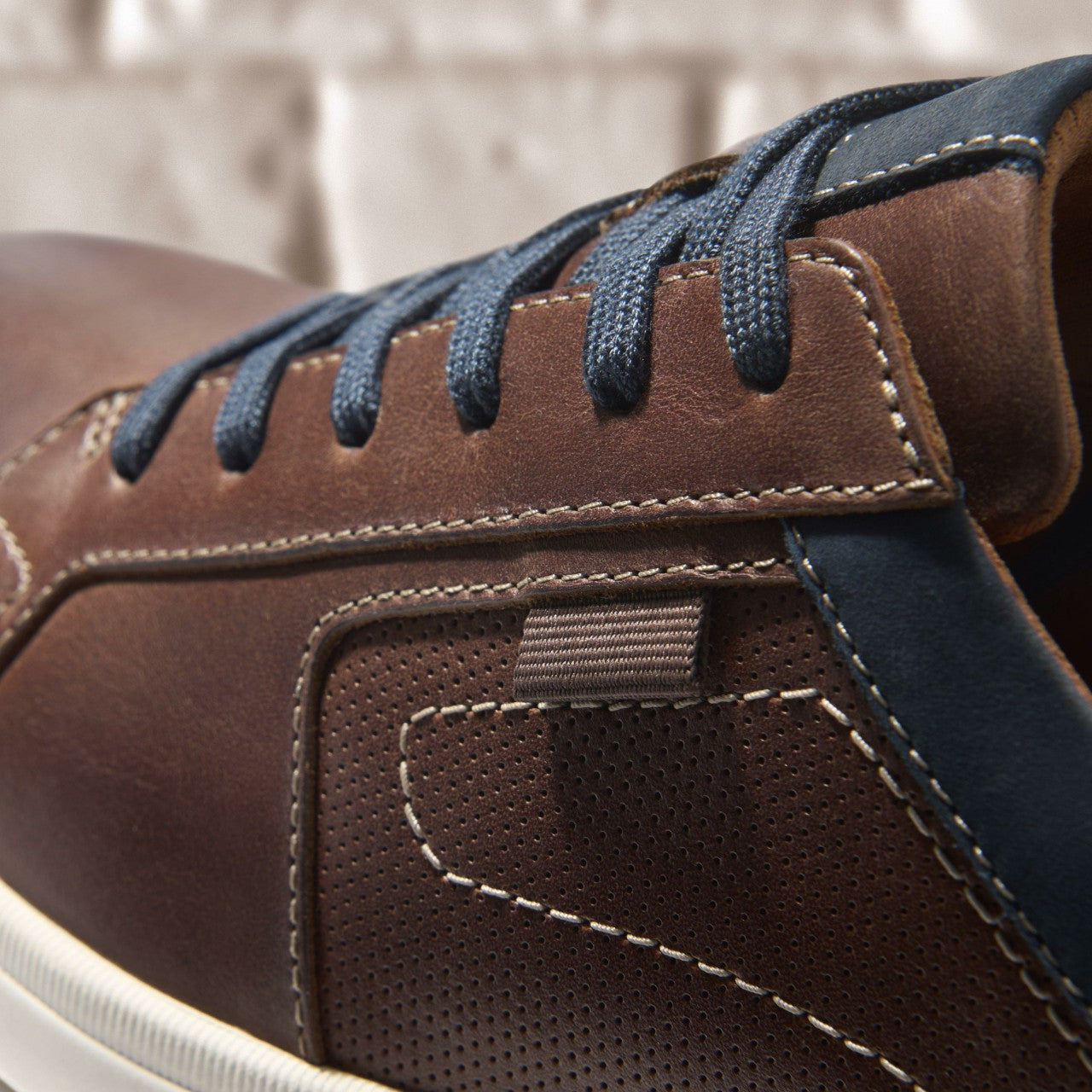 Men Mapstone Lace Mahogany Leather