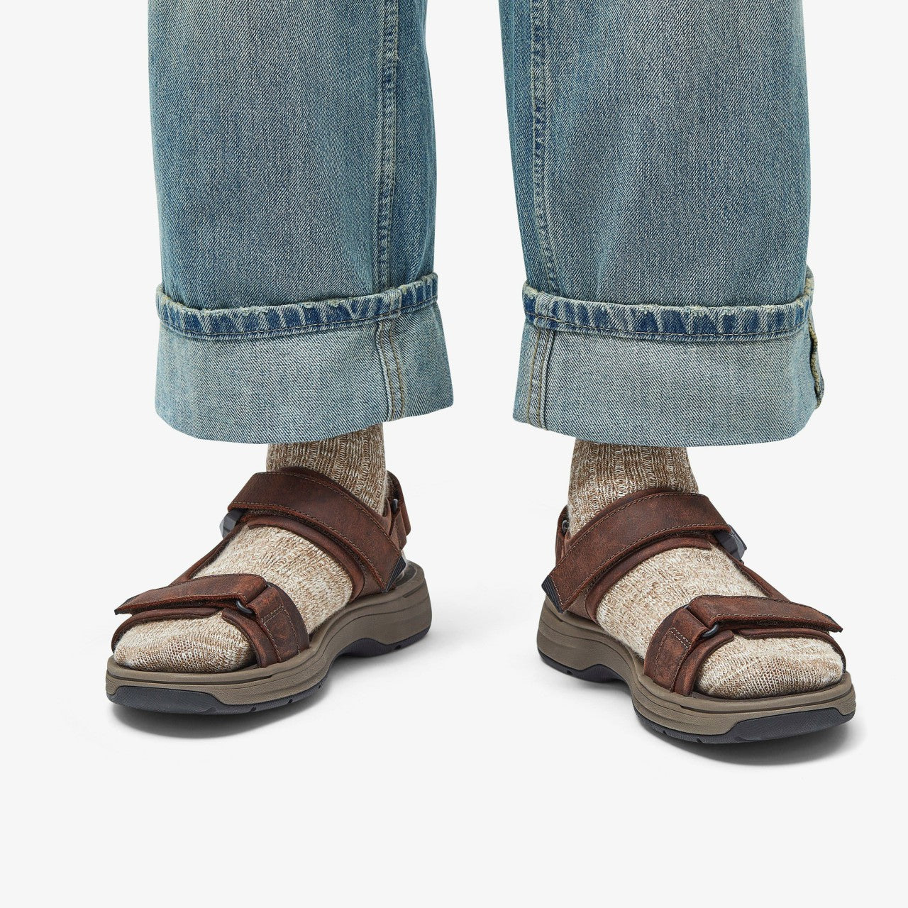 Men Saltway Trail Dark Brown Leather