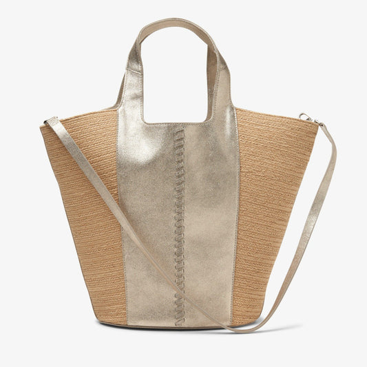 Women Summery Large Champagne Leather