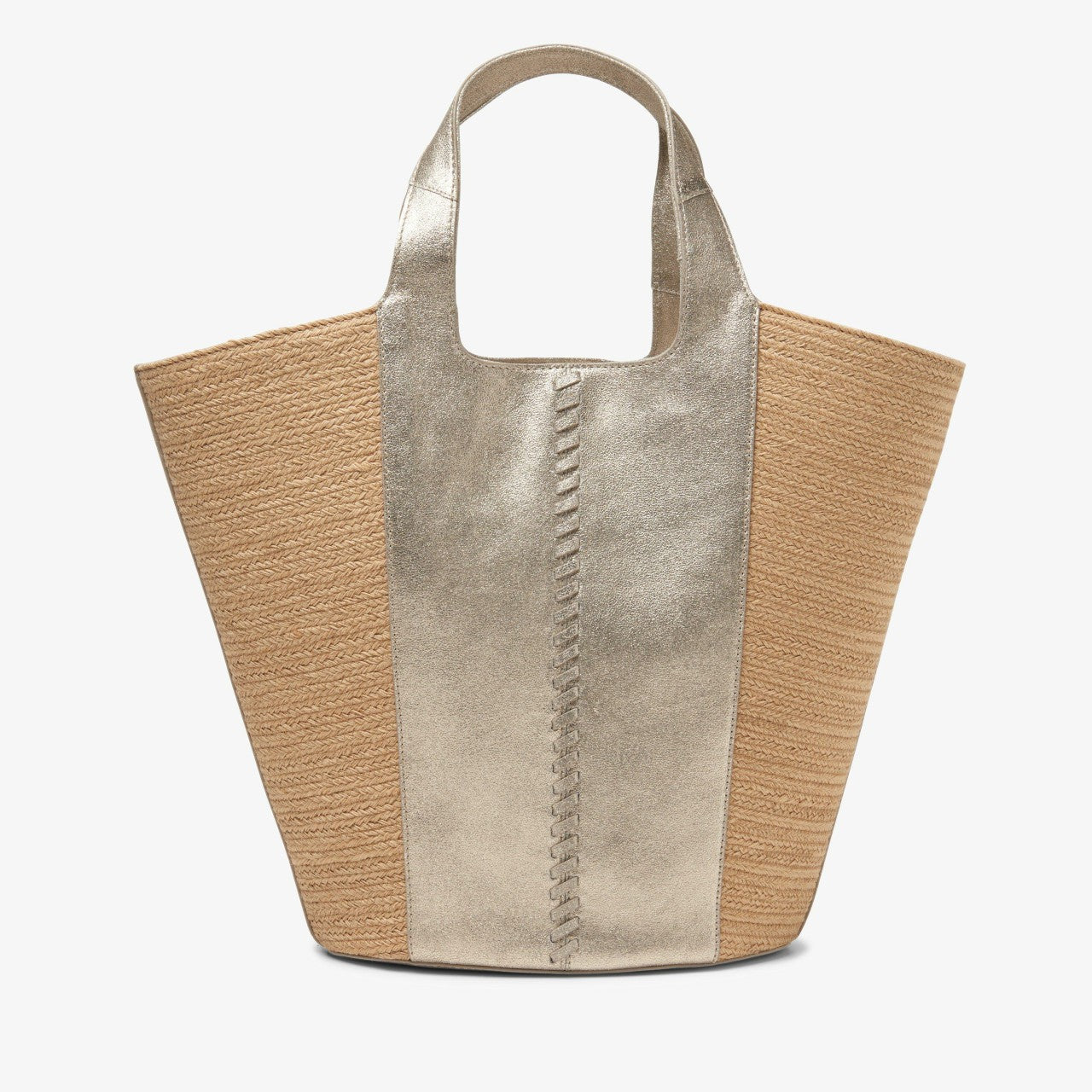 Women Summery Large Champagne Leather