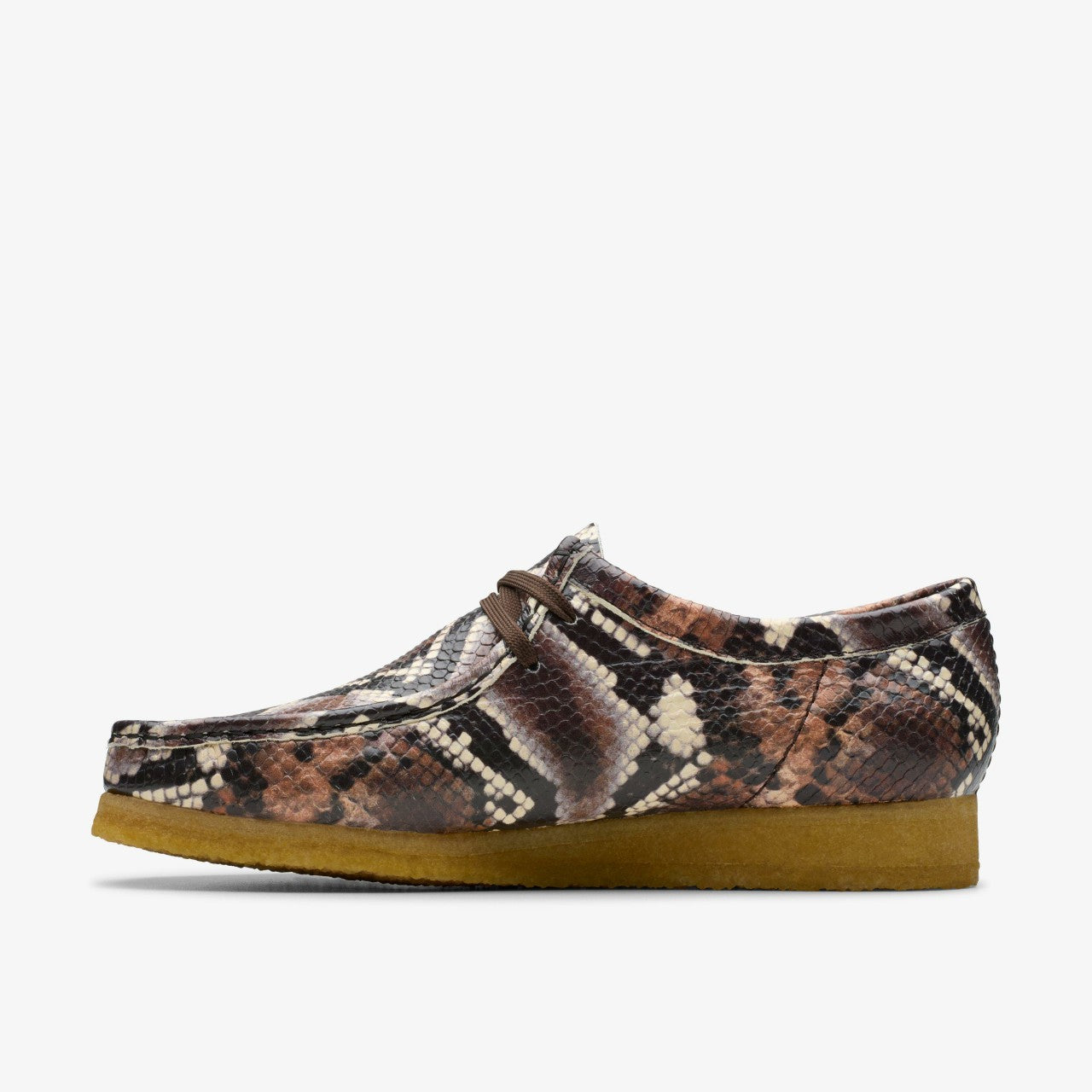 Men Wallabee Brown Snake Print