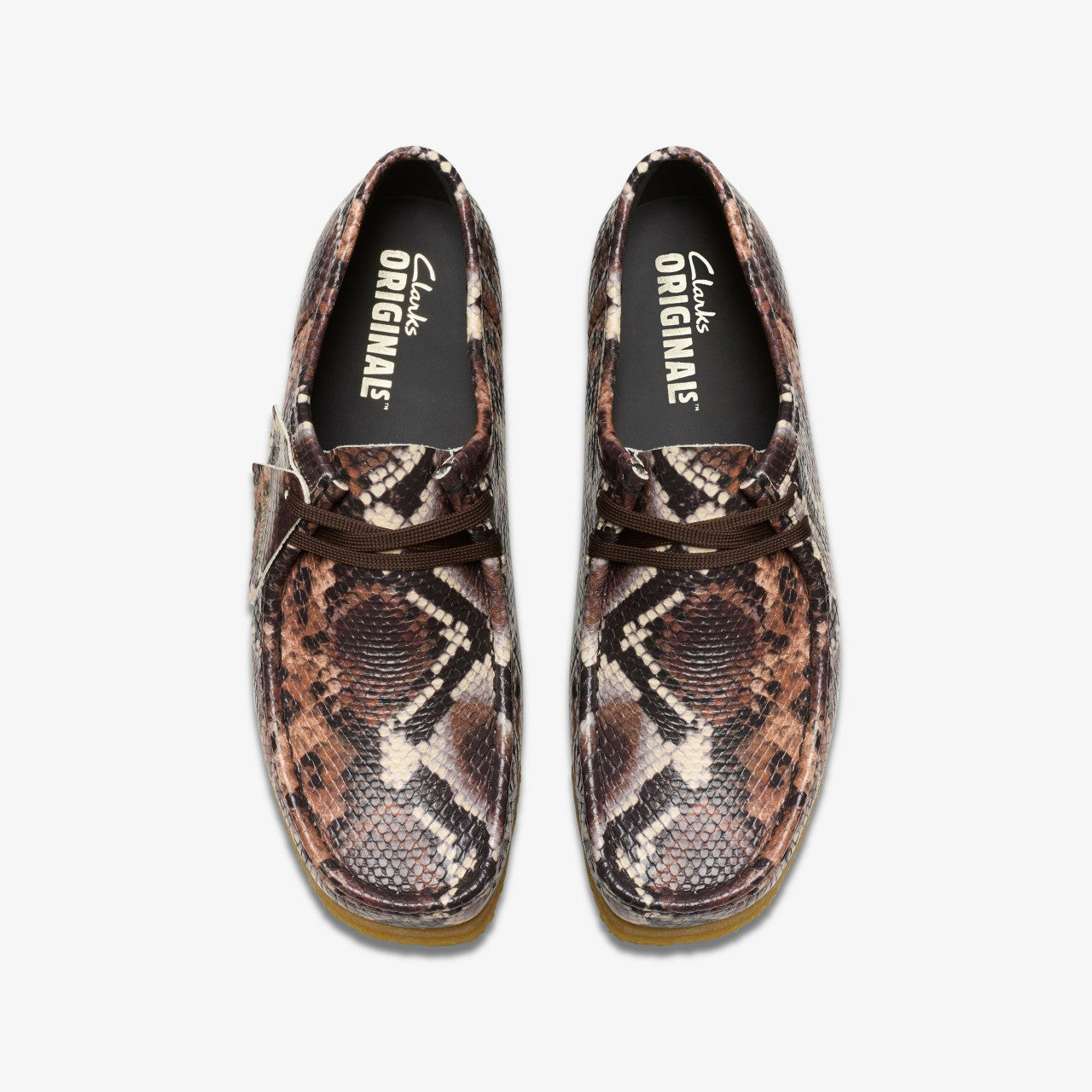 Men Wallabee Brown Snake Print