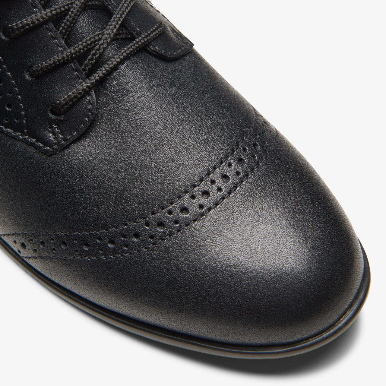 Kids Finja Brogue Youth Black Leather