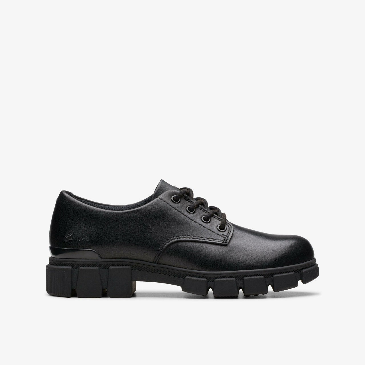 Kids Evyn Lace Kid Black Leather
