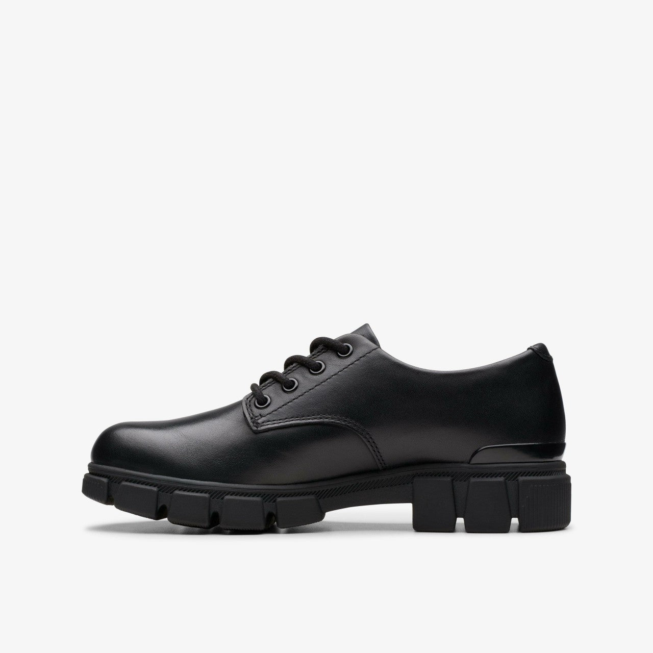 Kids Evyn Lace Kid Black Leather