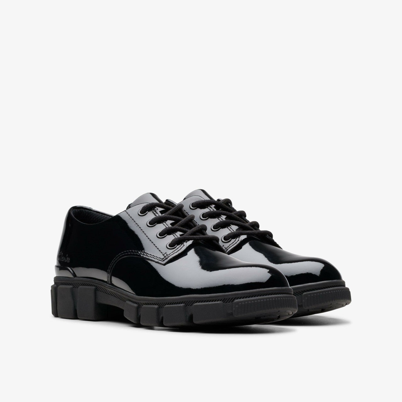 Kids Evyn Lace Kid Black Patent