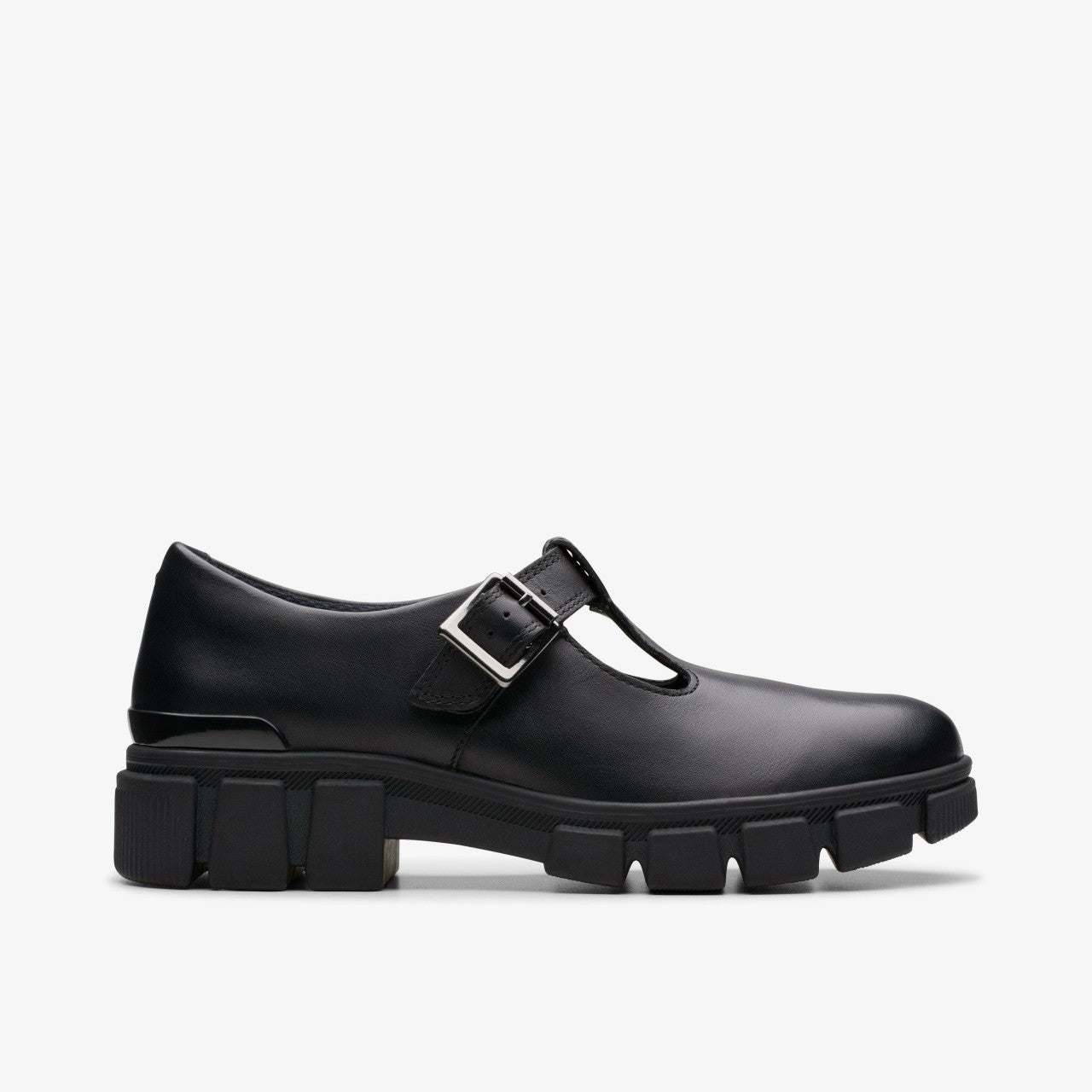 Kids Evyn Bar Youth Black Leather