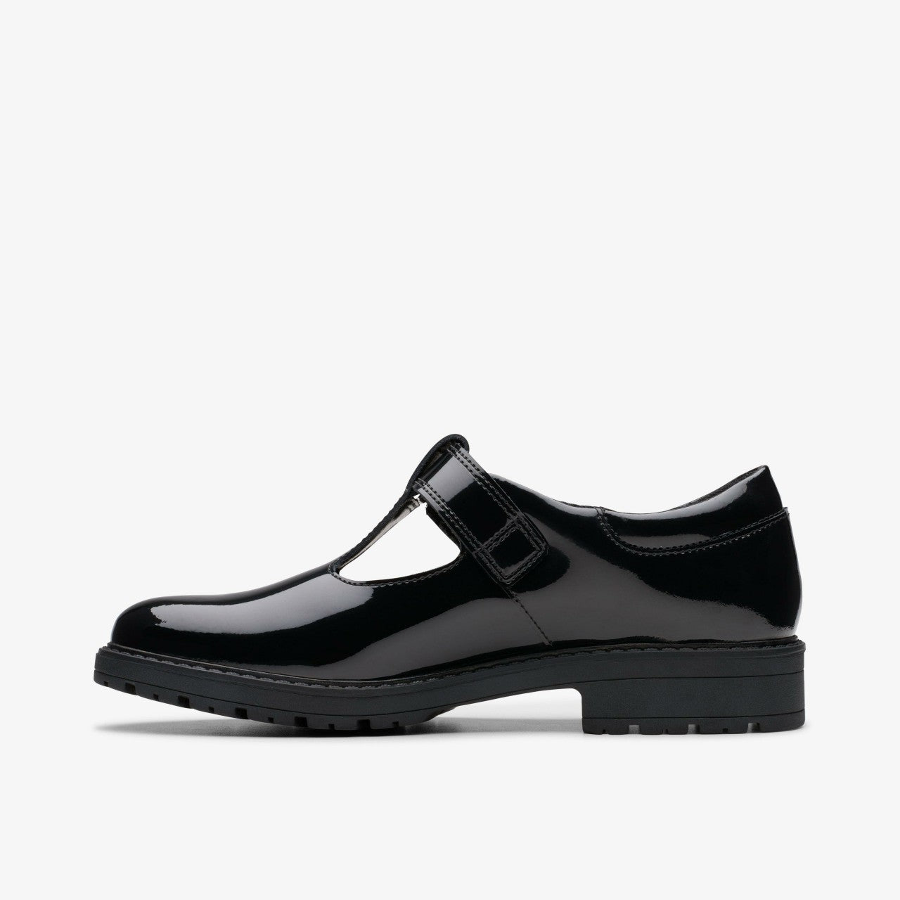 Kids Loxham Bar Youth Black Patent