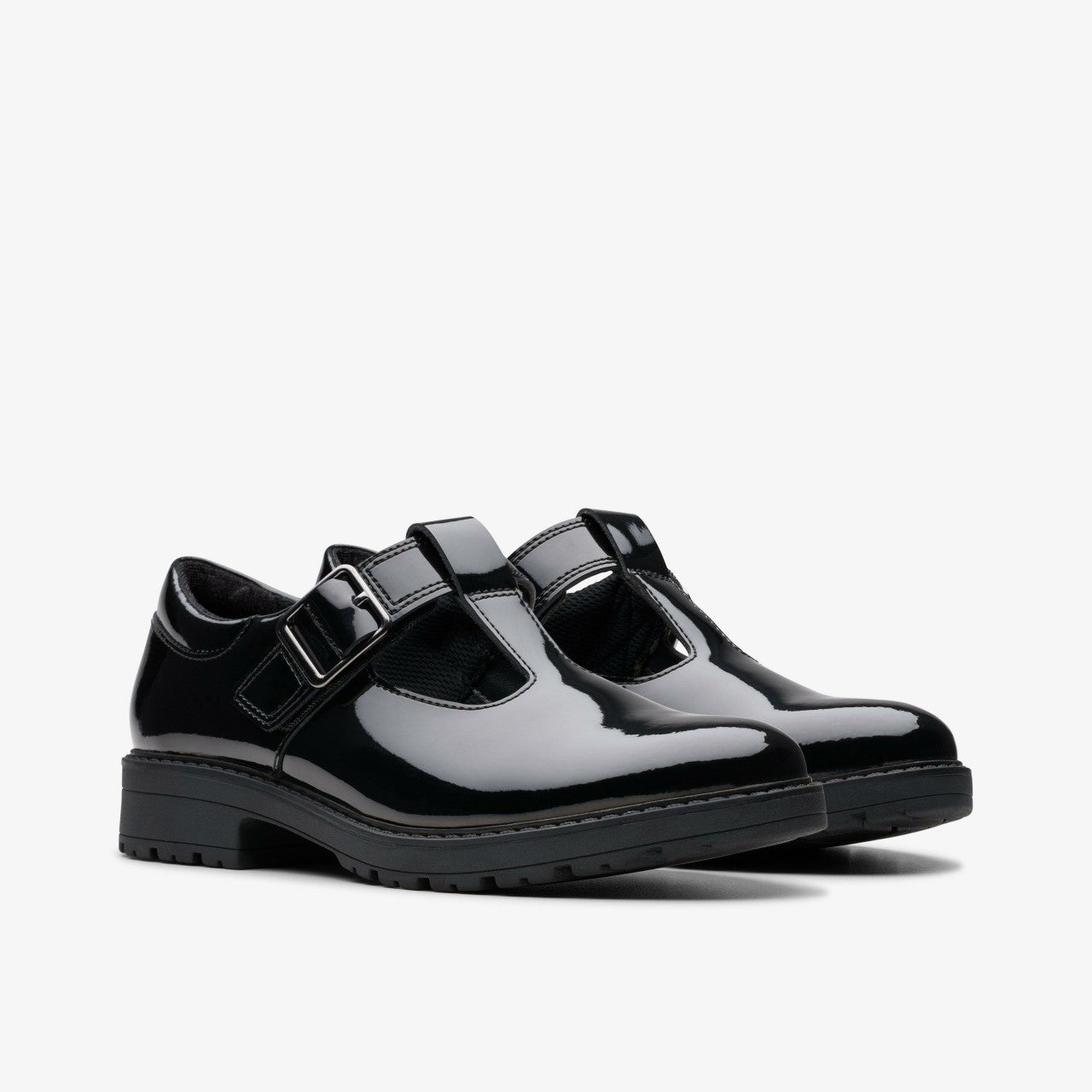 Kids Loxham Bar Youth Black Patent