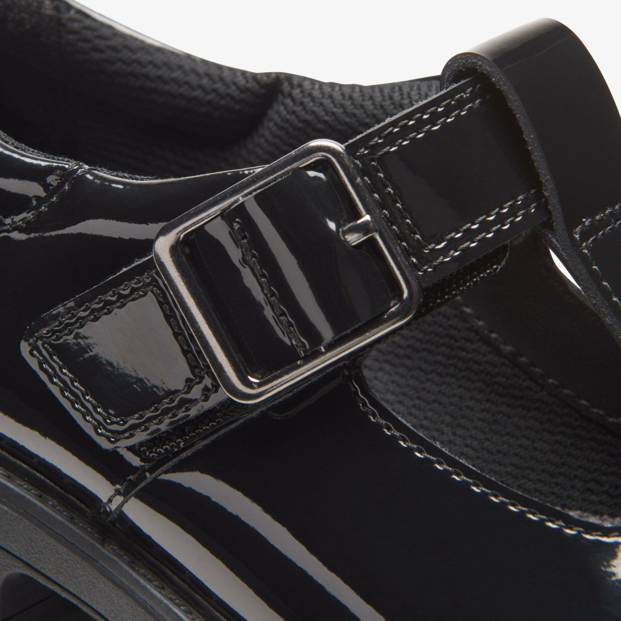 Kids Loxham Bar Youth Black Patent