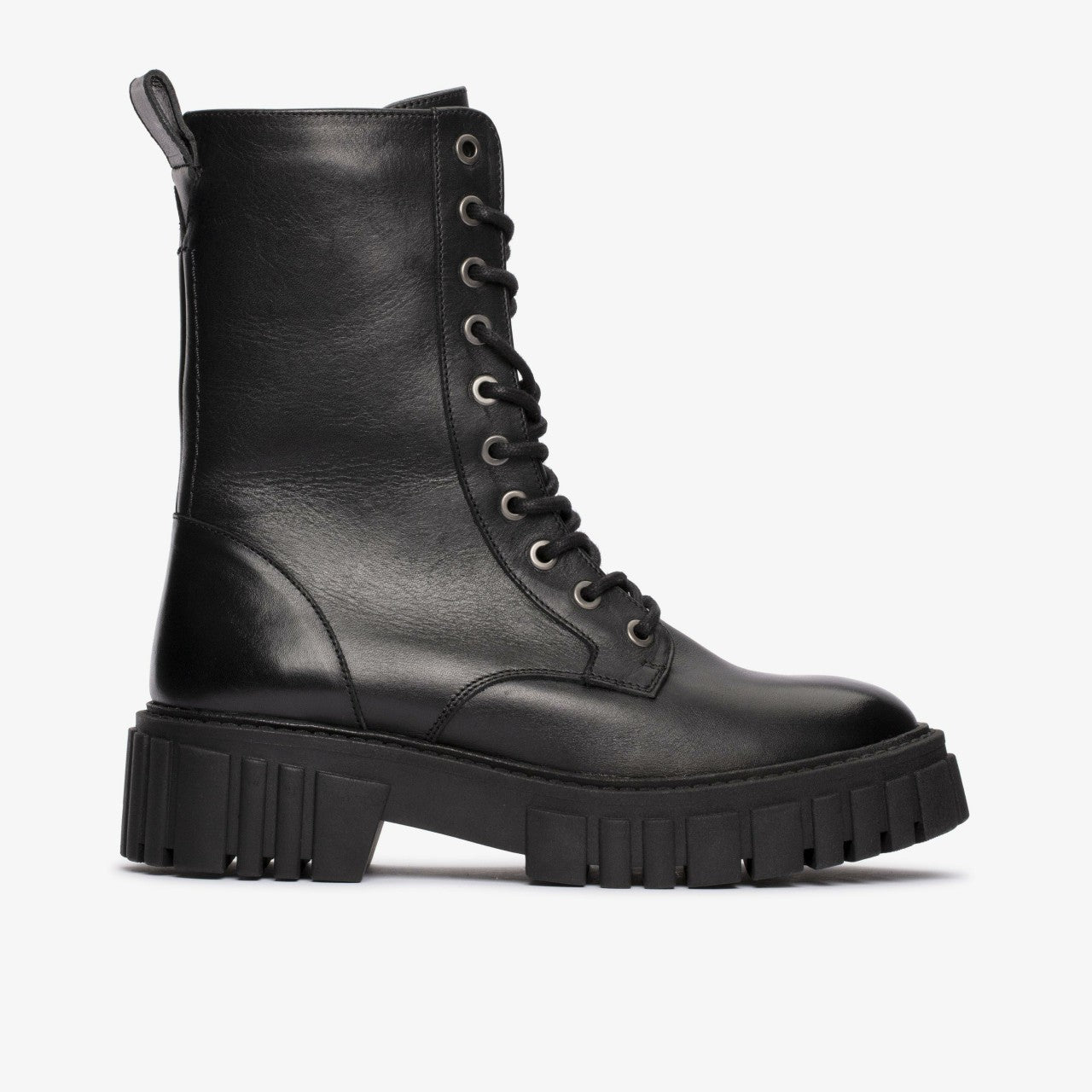 Women Page Lace Boot Black Leather