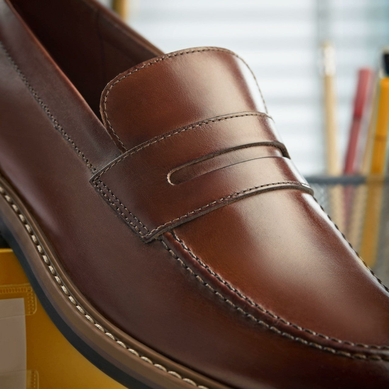 Men Aldwin Step Loafer Mid Tan Leather