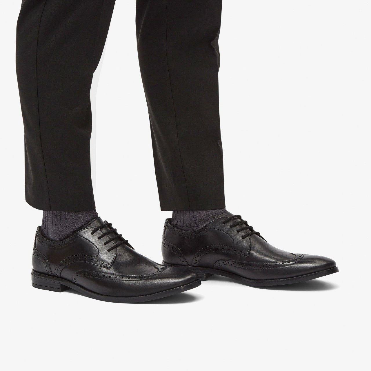 Men Brandon Limit Brogue Black Leather