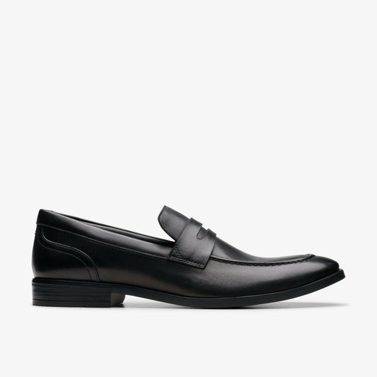 Men Brandon Step Loafer Black Leather