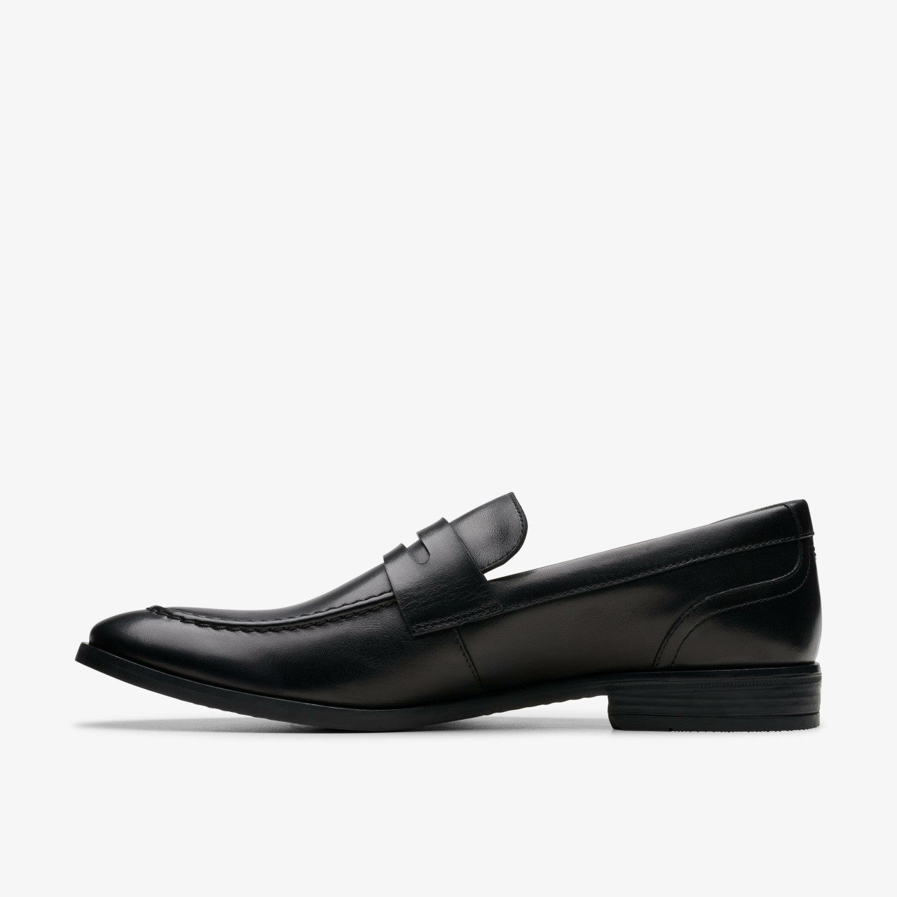 Men Brandon Step Loafer Black Leather