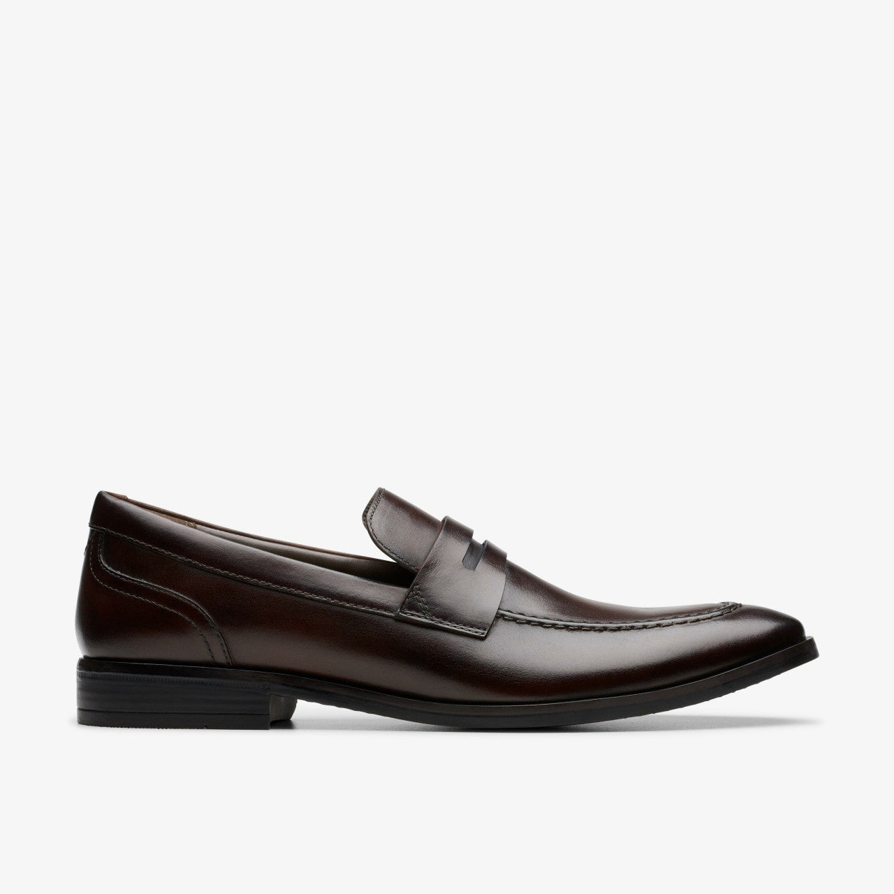 Men Brandon Step Loafer Dark Brown Leather