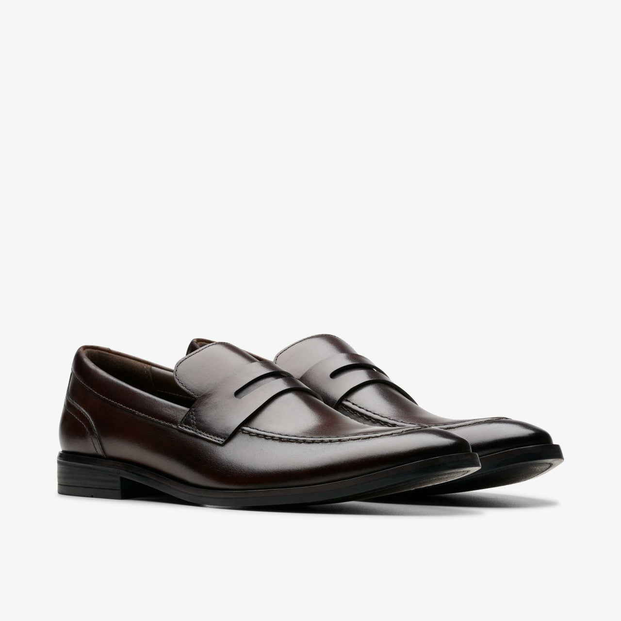 Men Brandon Step Loafer Dark Brown Leather