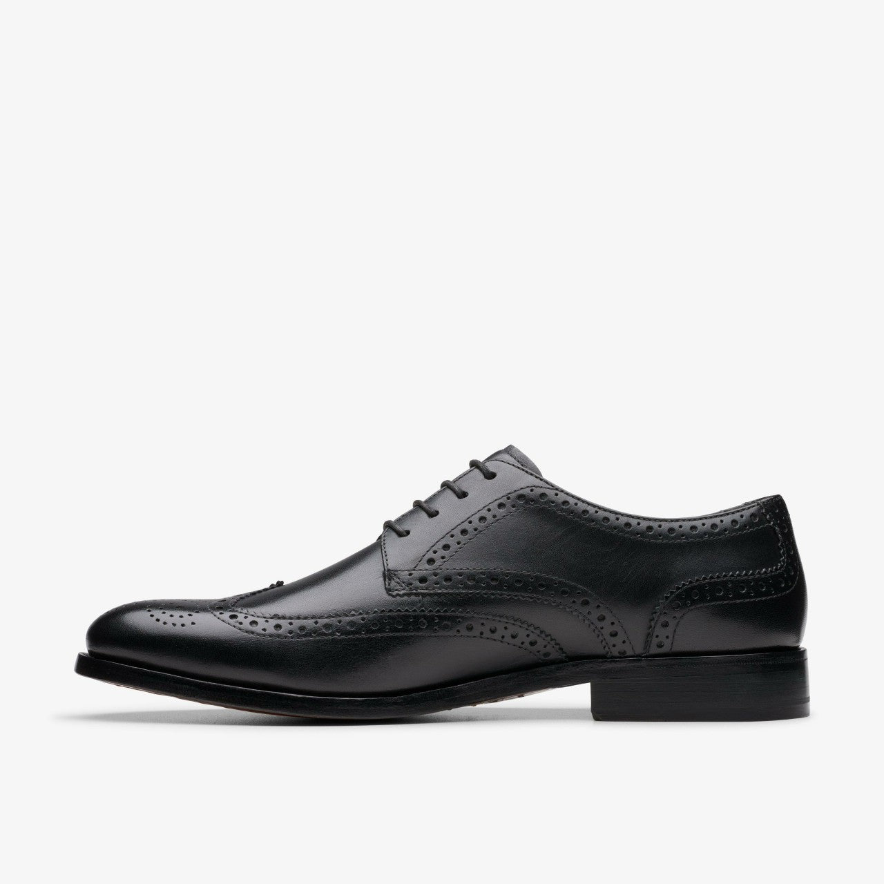 Men Craft James Tip Brogue Black Leather