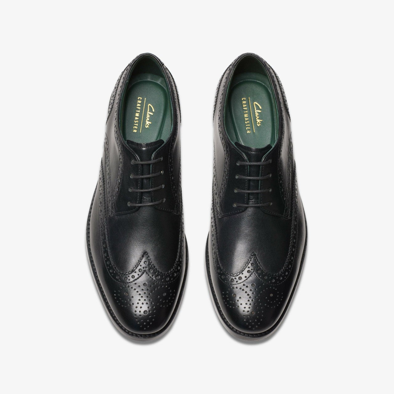 Men Craft James Tip Brogue Black Leather