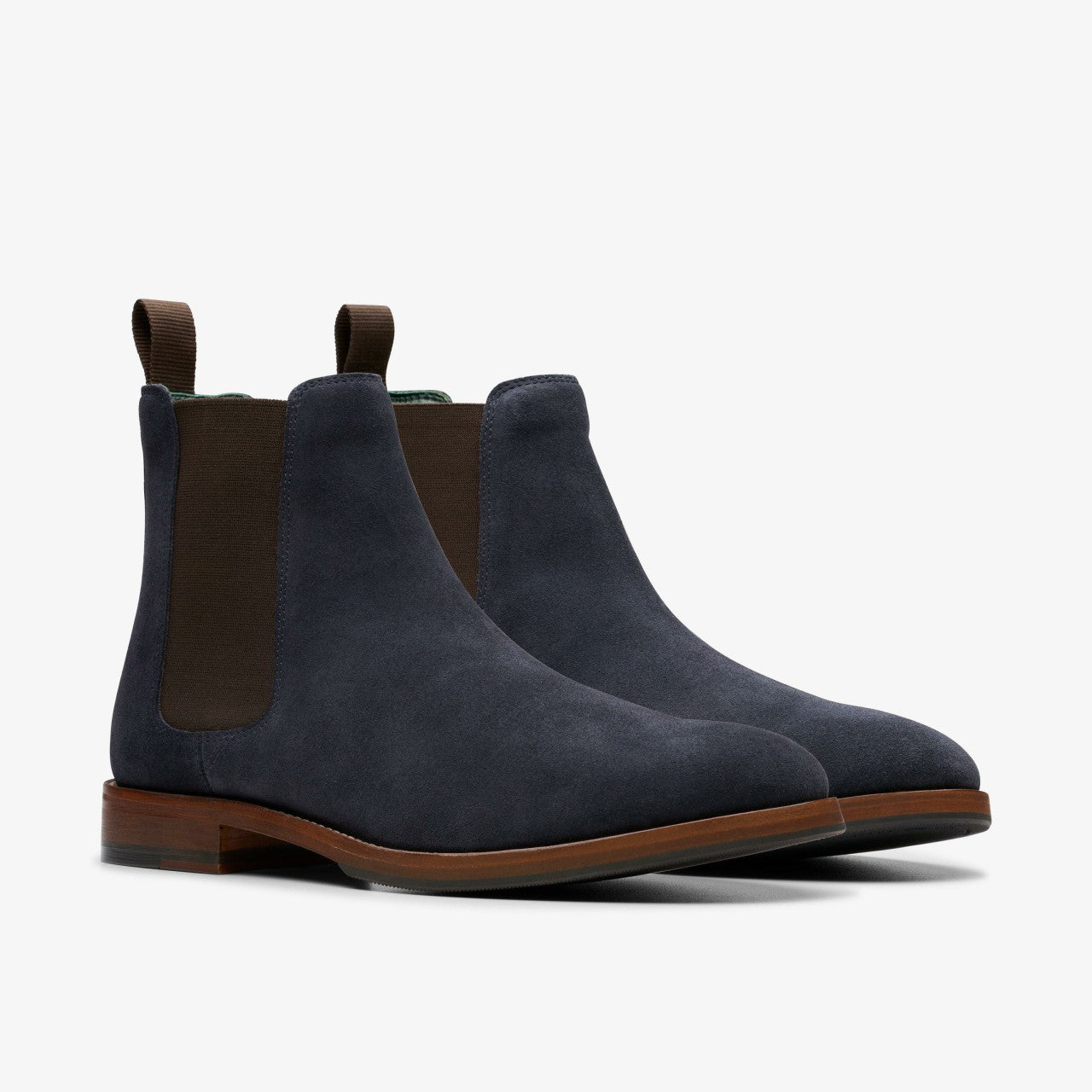Men Craft James Top Chelsea Boot Navy Suede