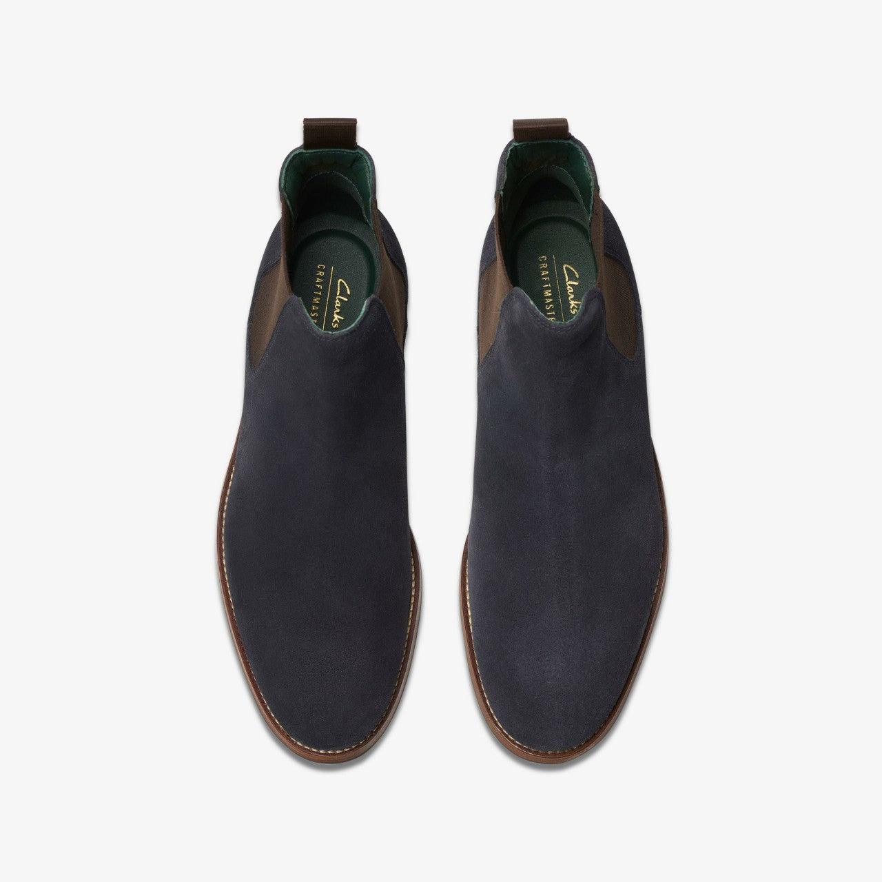 Men Craft James Top Chelsea Boot Navy Suede