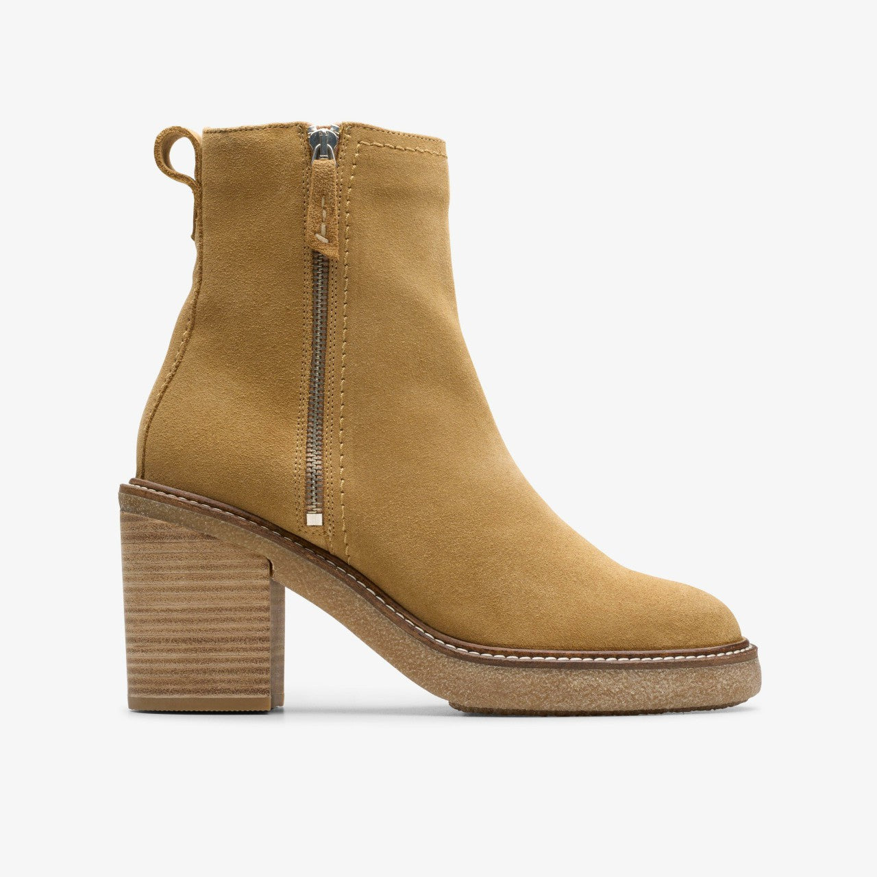 Women Cassiano Zip Ankle Boot Light Tan Suede