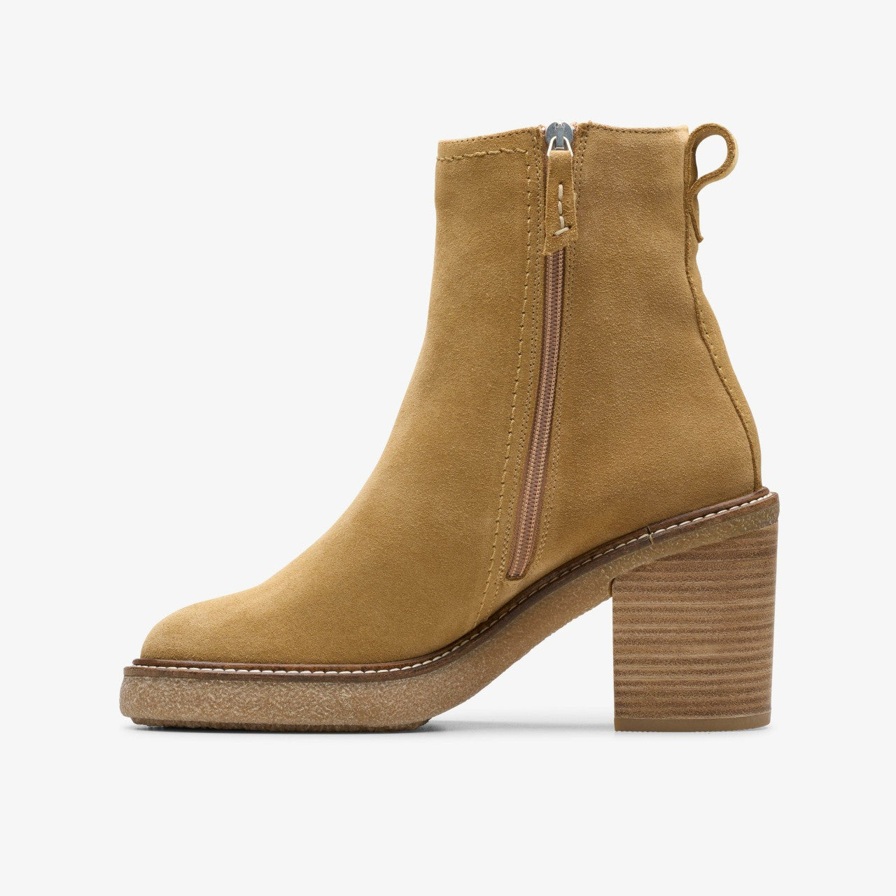 Women Cassiano Zip Ankle Boot Light Tan Suede