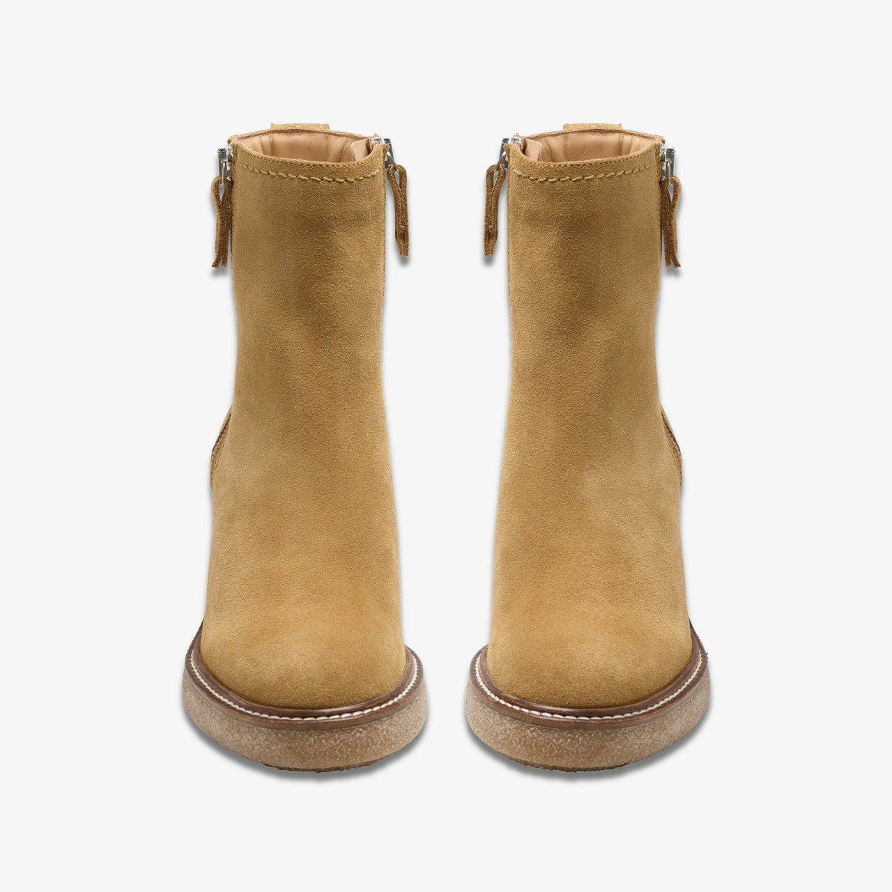 Women Cassiano Zip Ankle Boot Light Tan Suede
