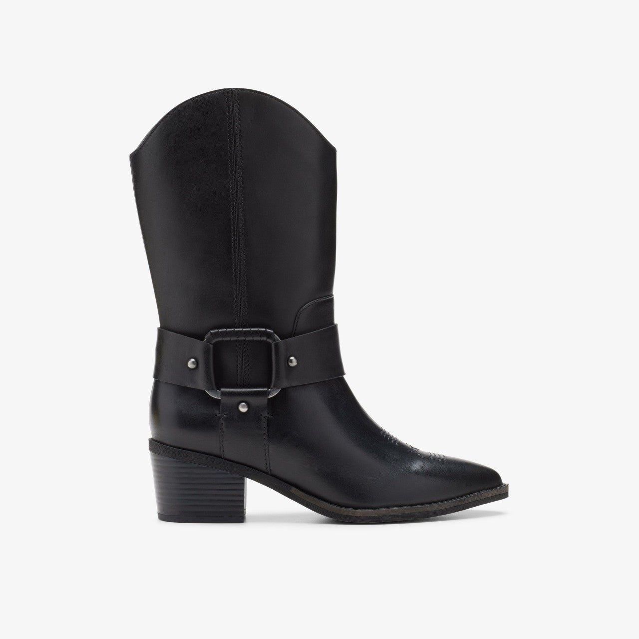 Women Morzine Rise Black Leather