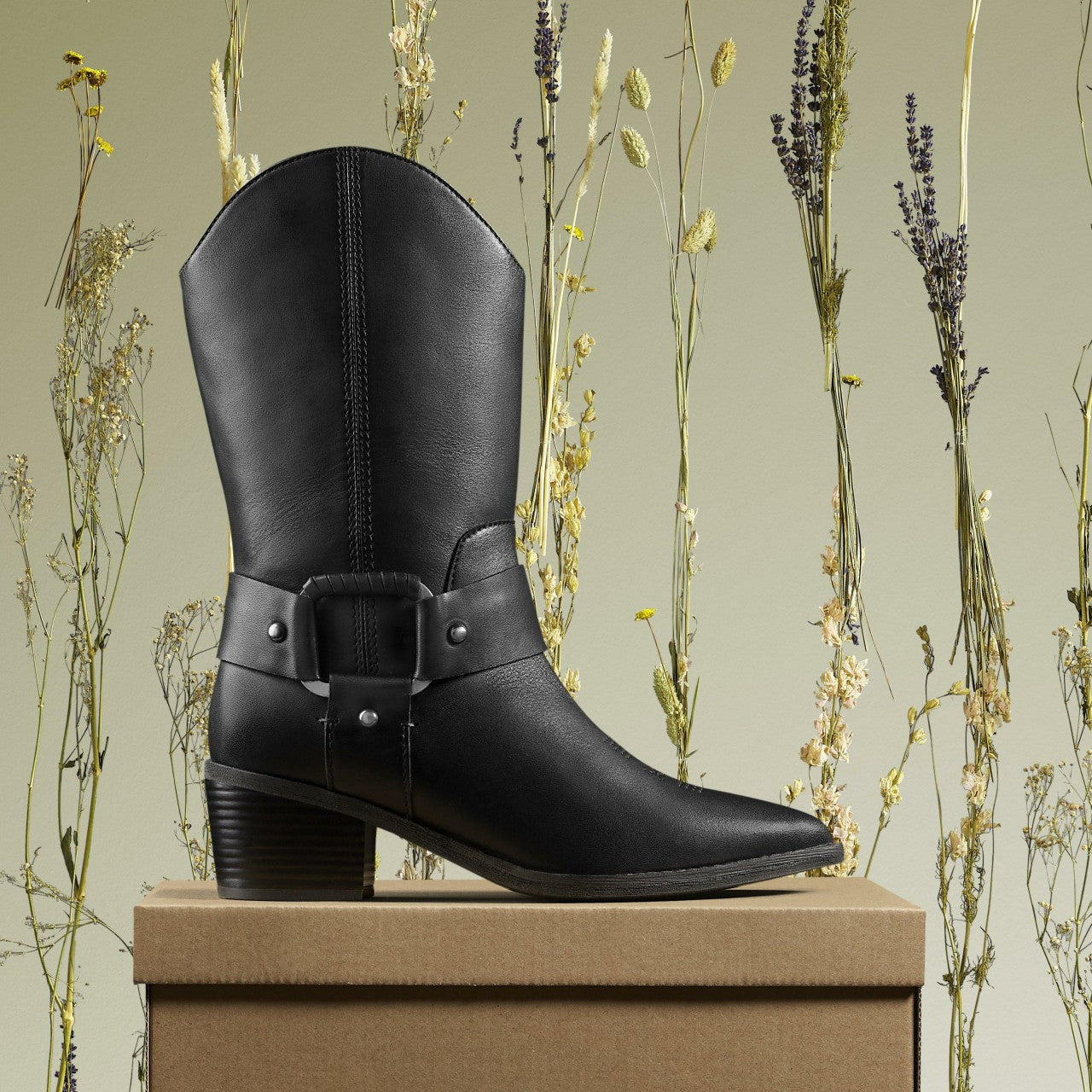Women Morzine Rise Black Leather