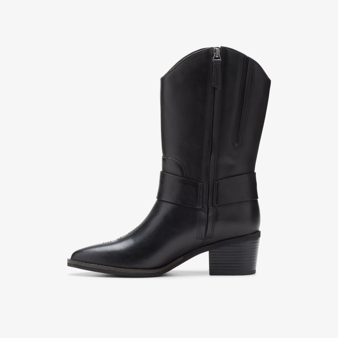 Women Morzine Rise Black Leather