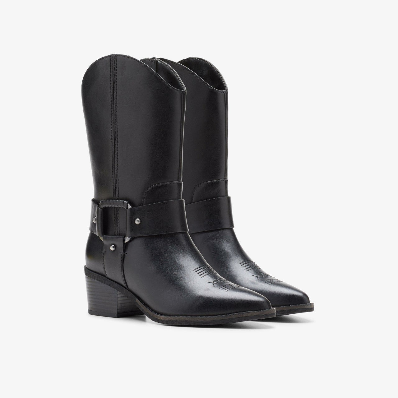 Women Morzine Rise Black Leather