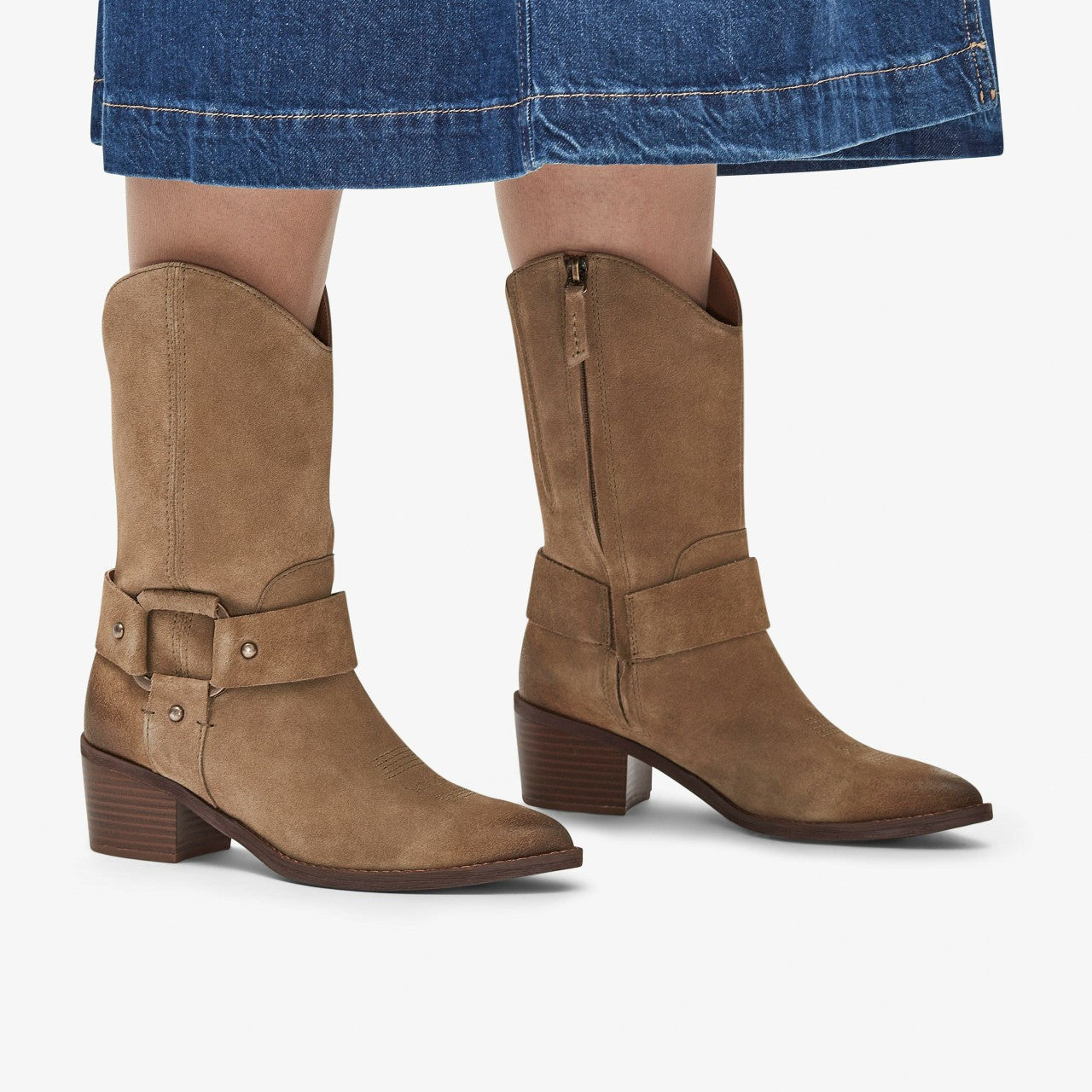 Women Morzine Rise Dark Sand Suede