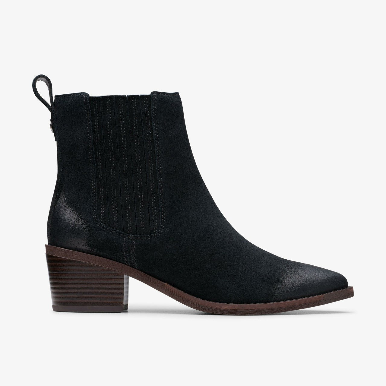 Women Morzine Top Ankle Boot Black Suede