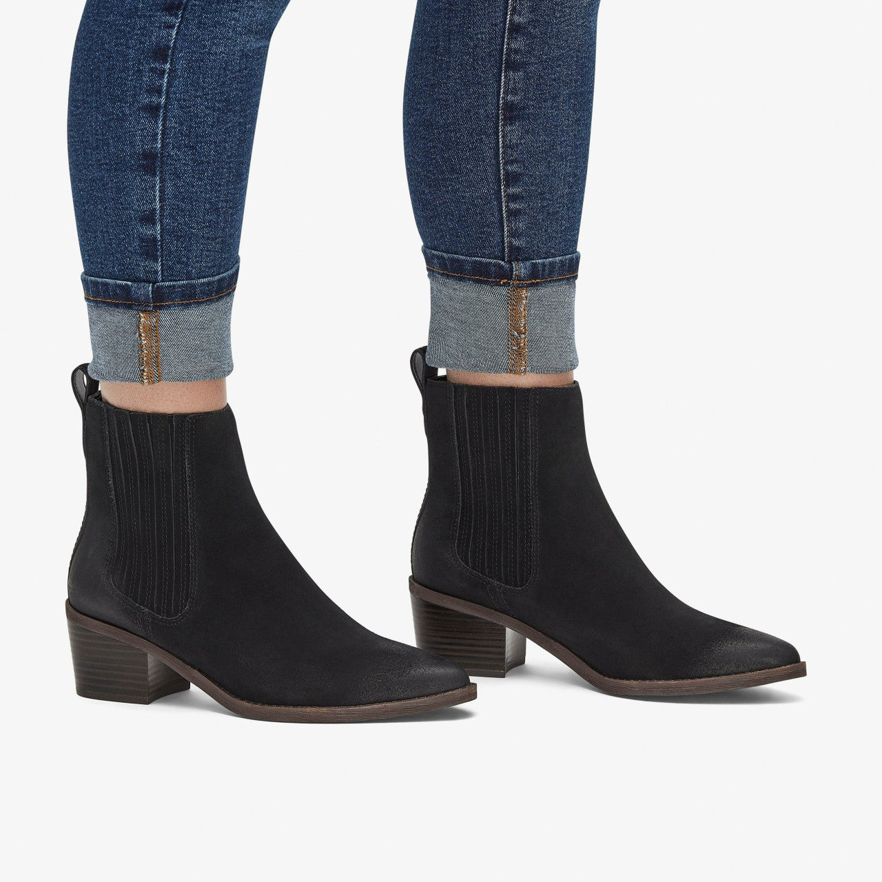 Women Morzine Top Ankle Boot Black Suede